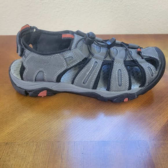 Men's Eddie Bauer Tommy Slip-On Grey Bump Toe Sandals - Picture 9 of 15